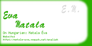 eva matala business card